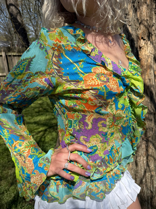 Y2K Uptown Girl Blouse