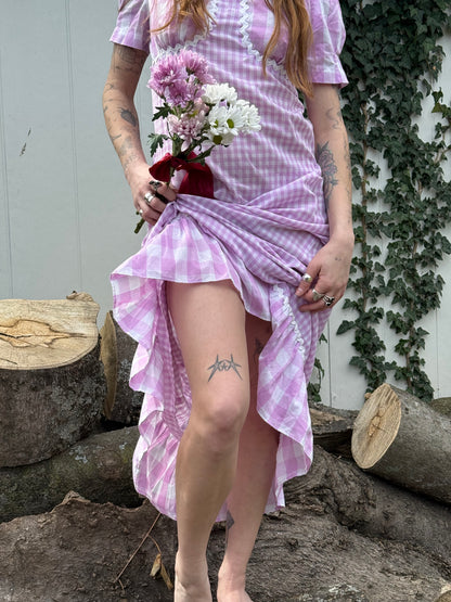 Vintage 1970’s Peony Squiggle Prairie Dress