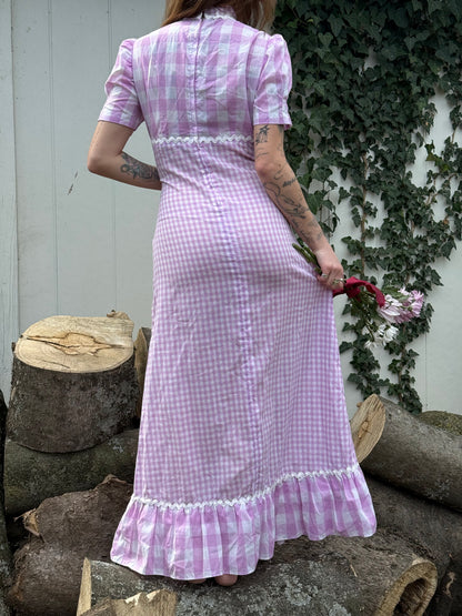 Vintage 1970’s Peony Squiggle Prairie Dress